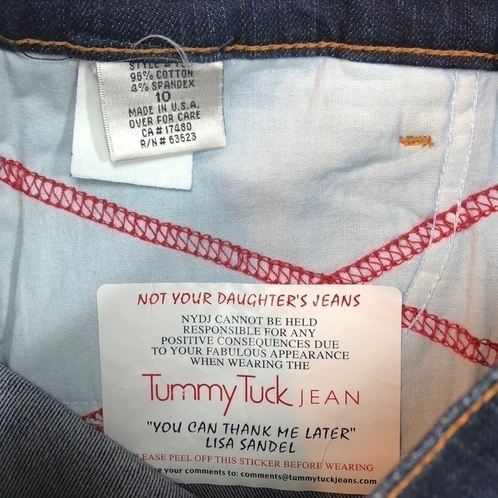 Bnwt - NYDJ 733 Cropped Jeans Blue Side Leg Zipper - Picture 8 of 8